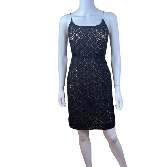 J. Crew Lace Overlay Spaghetti Strap Dress