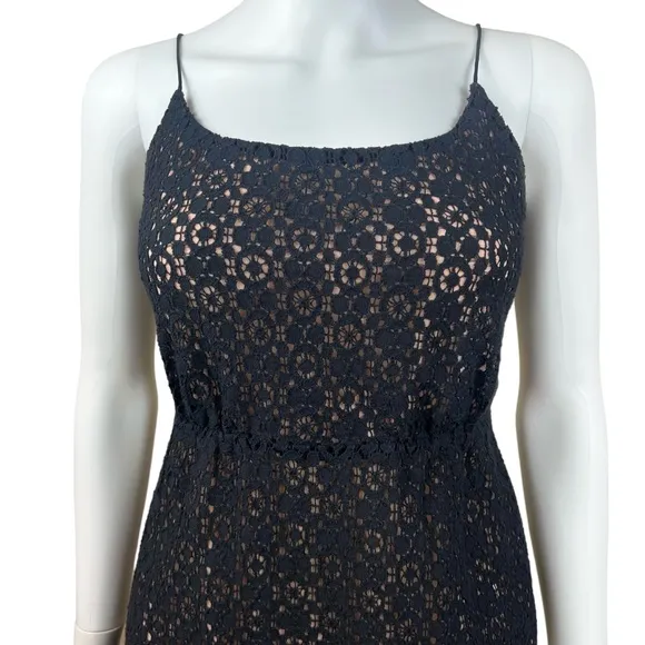 J. Crew Lace Overlay Spaghetti Strap Dress