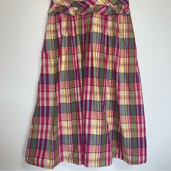 J. Crew Multicolor Plaid Sleeveless Shirtdress