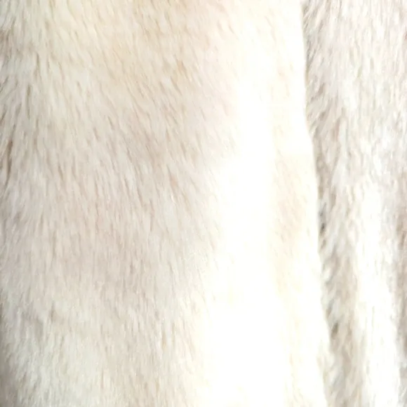 J. McLaughlin Faux Fur Zipper Vest Women's Size Medium Cream and Rust Color