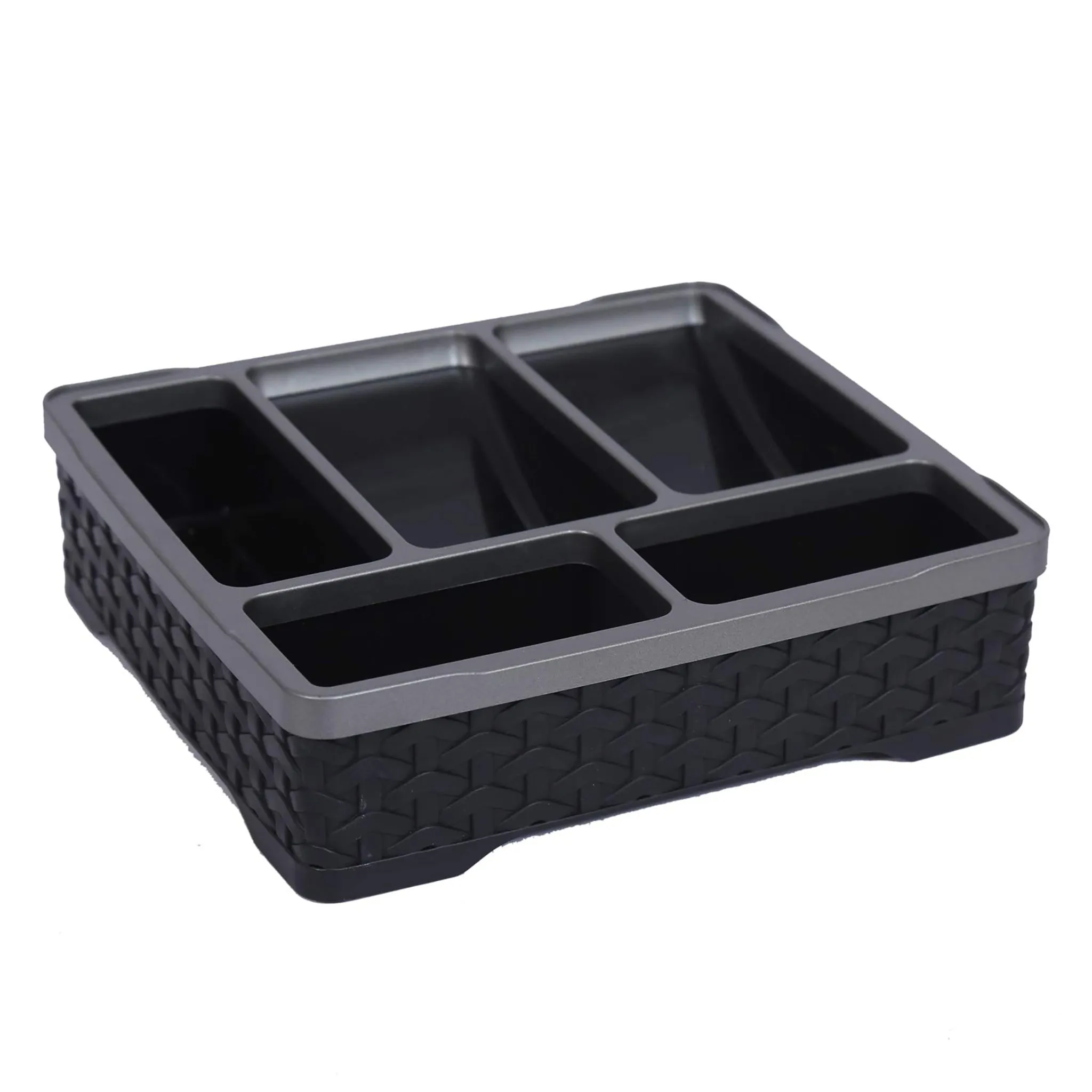 Jaypee Plus Desk Organizer, Plastic, Combo of 5, Black