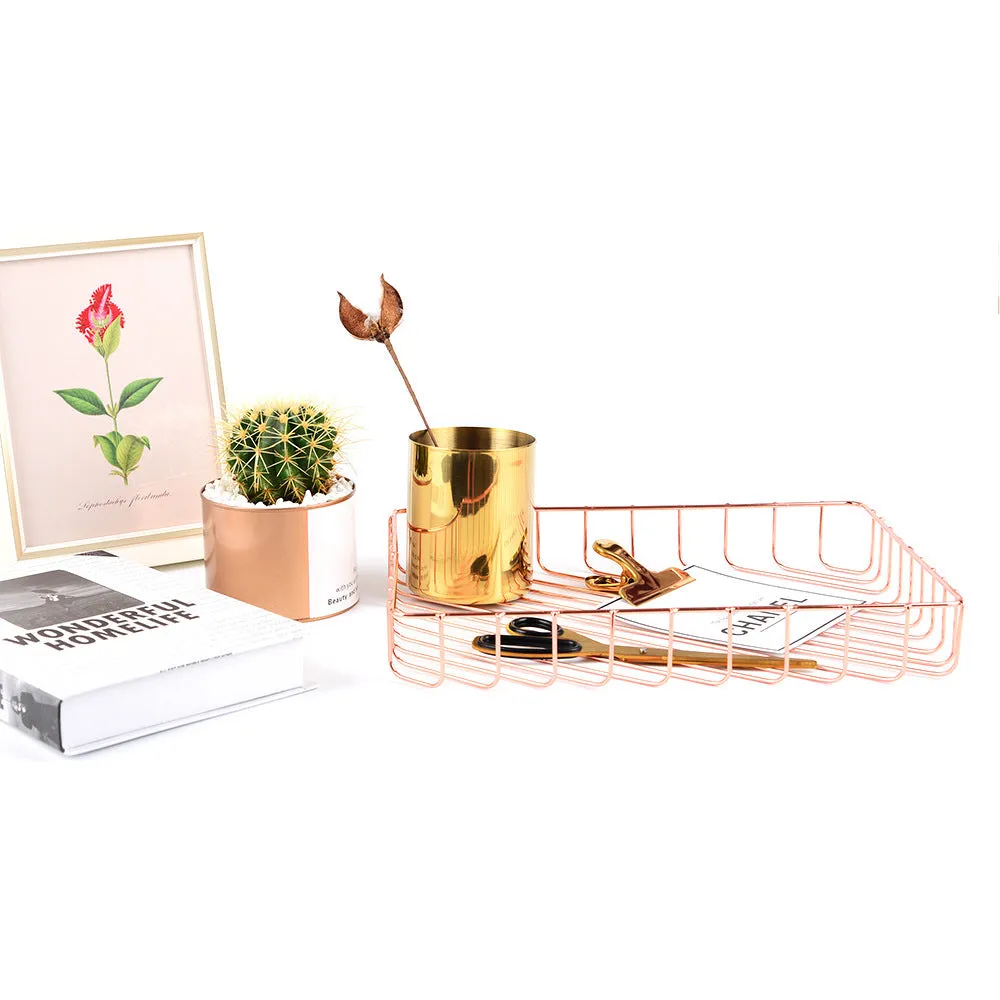 Keii Gold Lined Document Tray