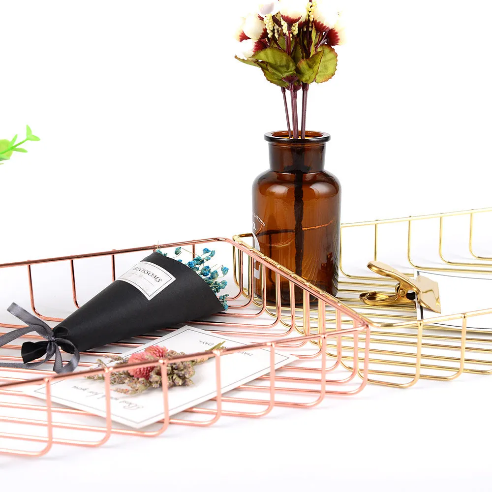 Keii Gold Lined Document Tray