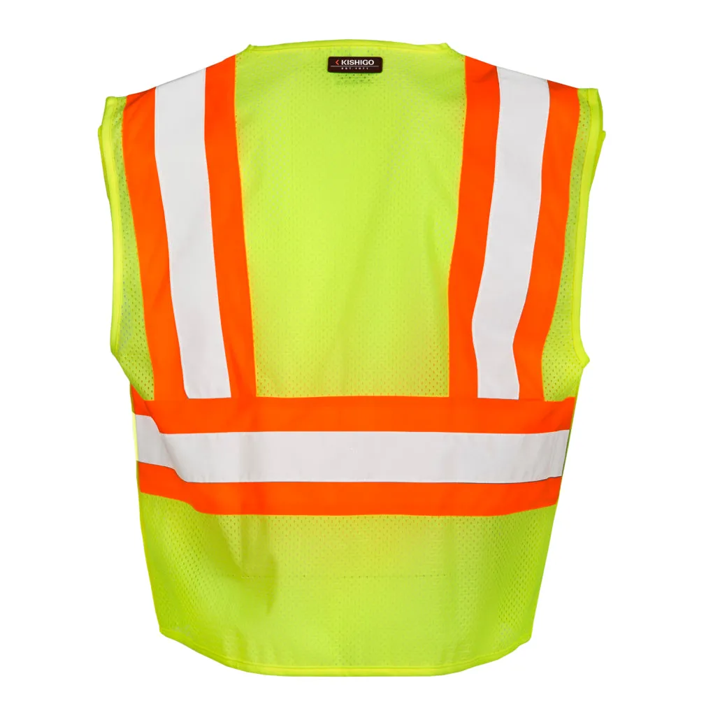 Kishigo Contrasting Mesh Breakaway Vest, Type R Class 2