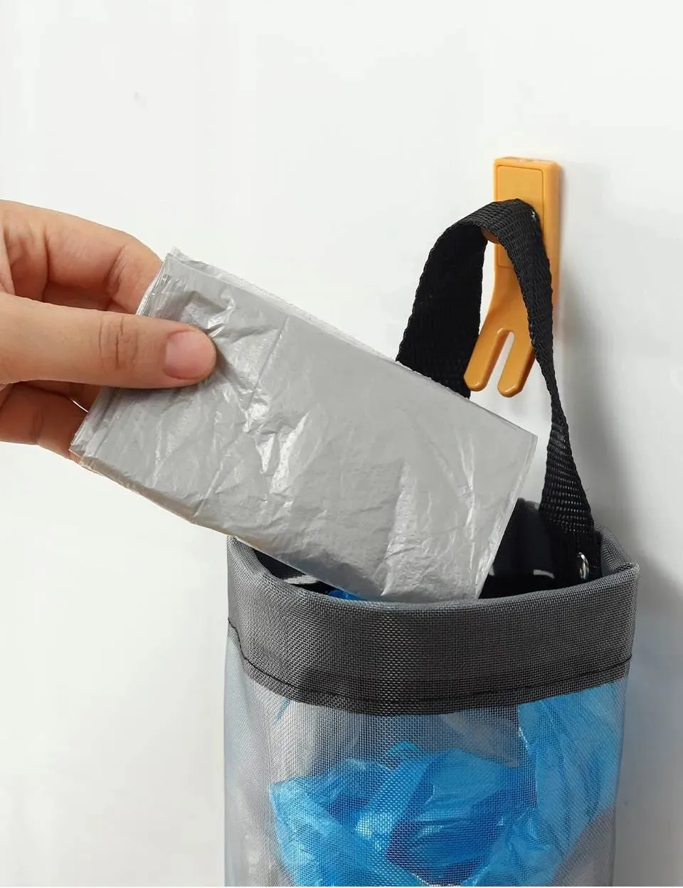 Kitchen Plastic Bag Hanging Organizer (3pcs set)