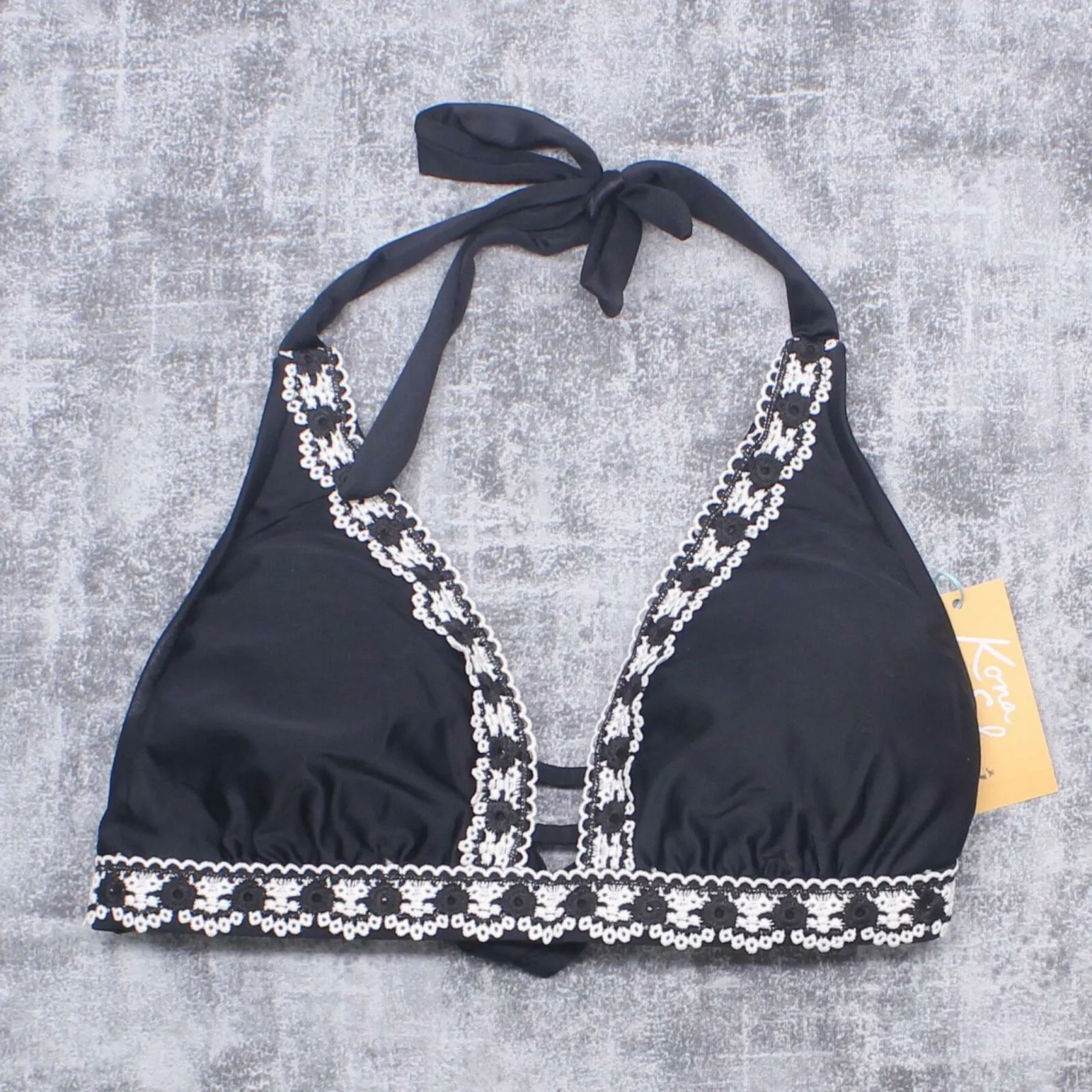 Kona Sol Women's Crochet Trim Bikini Top