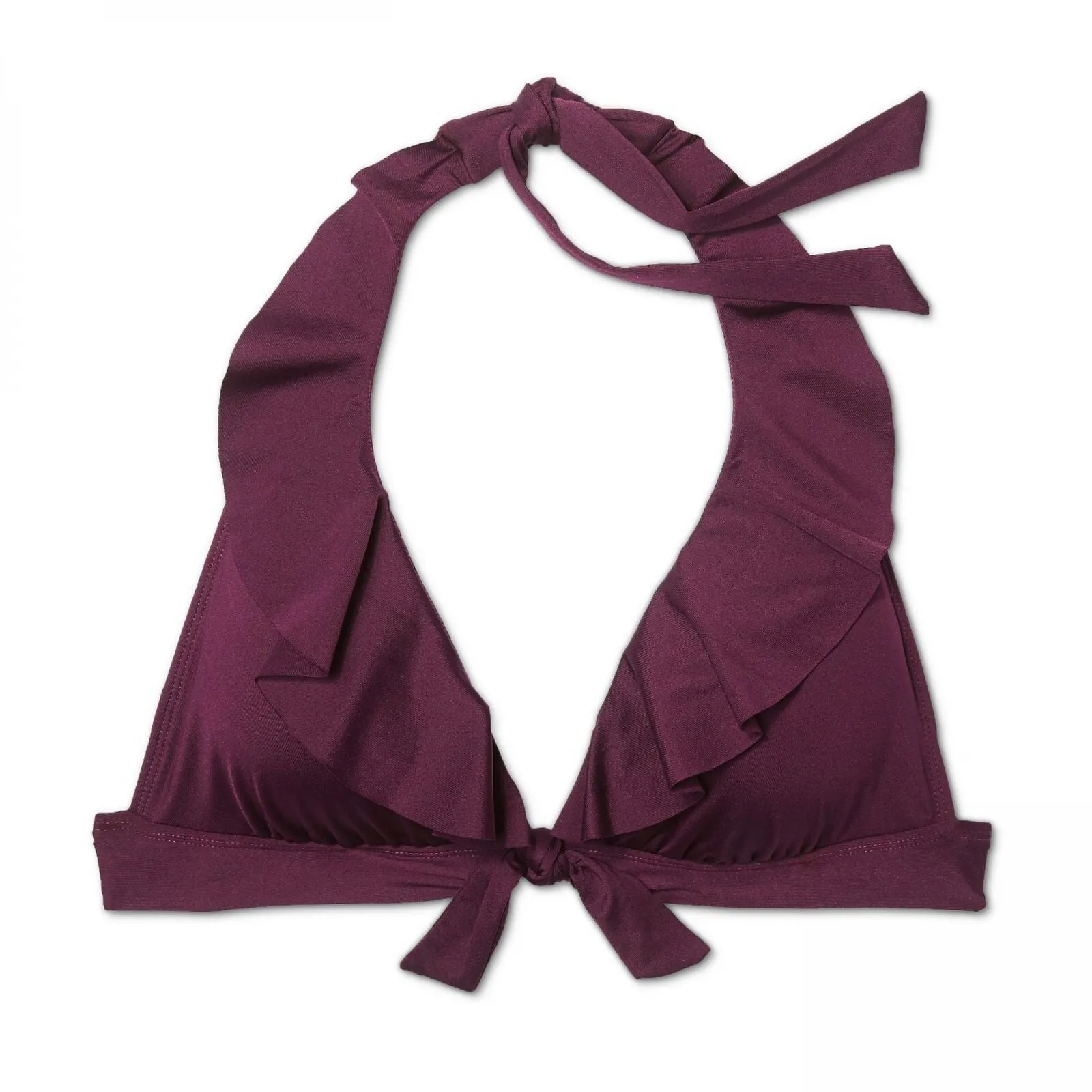 Kona Sol Women's Ruffle Halter Bikini Top