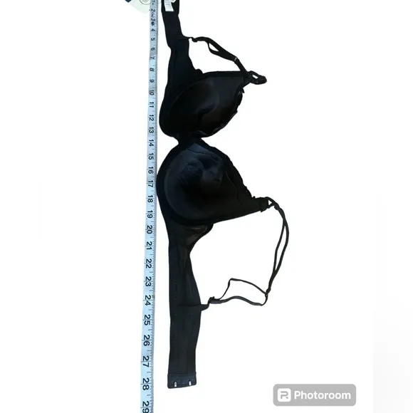 La Perla black molded padded mesh bra 38B NWT
