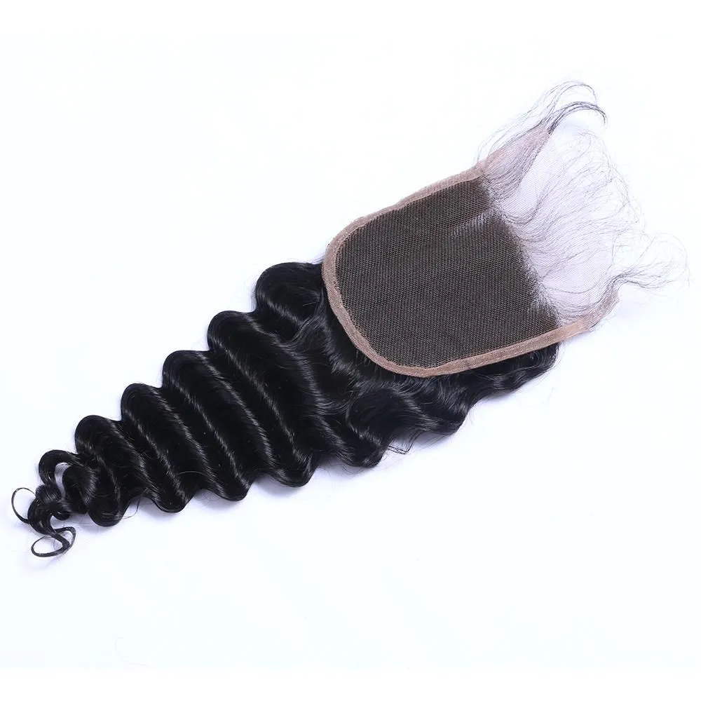 Lace Closure Deep Wave 4x4 5x5 6x6 Transparent or HD Lace