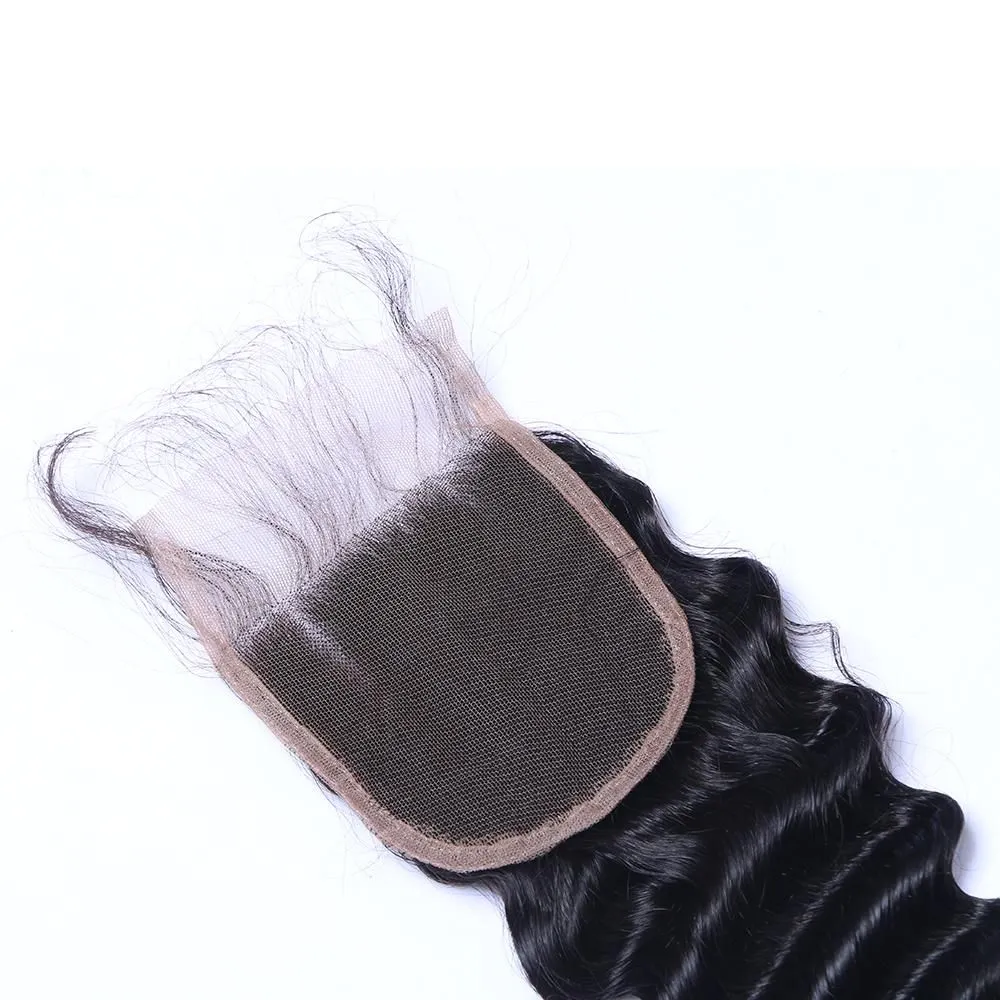 Lace Closure Deep Wave 4x4 5x5 6x6 Transparent or HD Lace