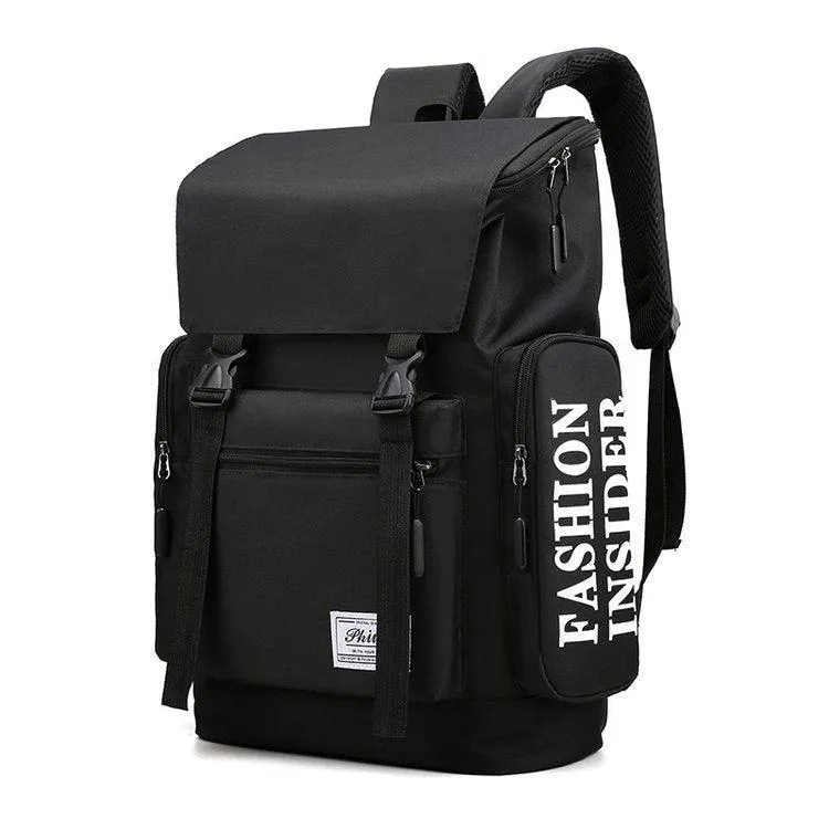 Large Capacity Classic Designed Multi-Function BackPack- Black
