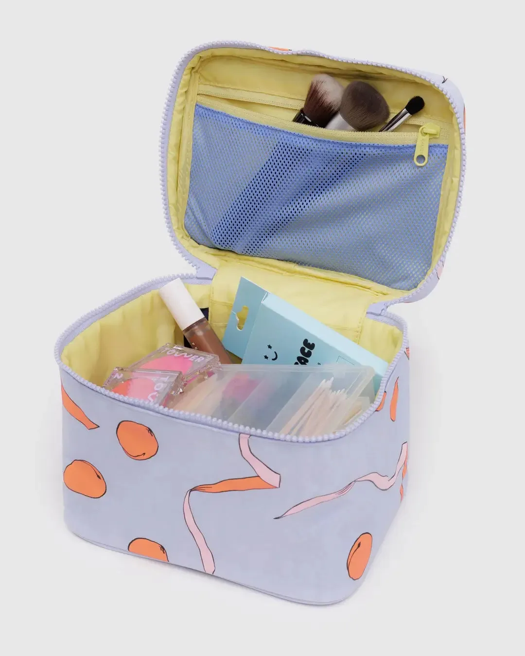 Large Cosmetic Case Apricots & Ribbons | Baggu