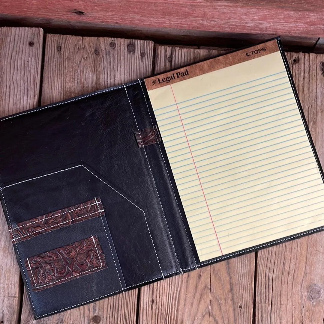 Large Notepad Cover - Brindle w/ Cowboy Tool