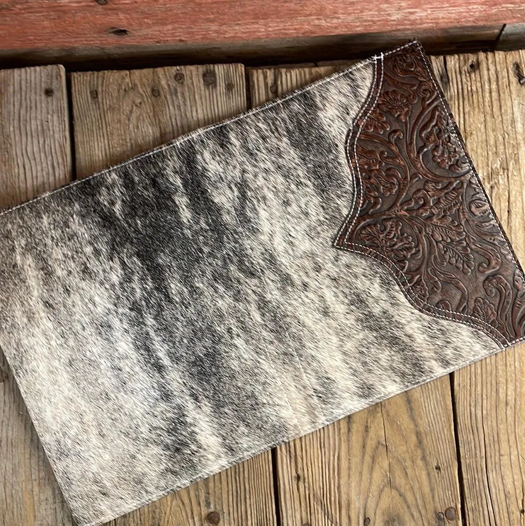 Large Notepad Cover - Brindle w/ Cowboy Tool