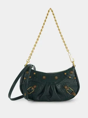 Le Cagole Mini Croc-Effect Leather Bag