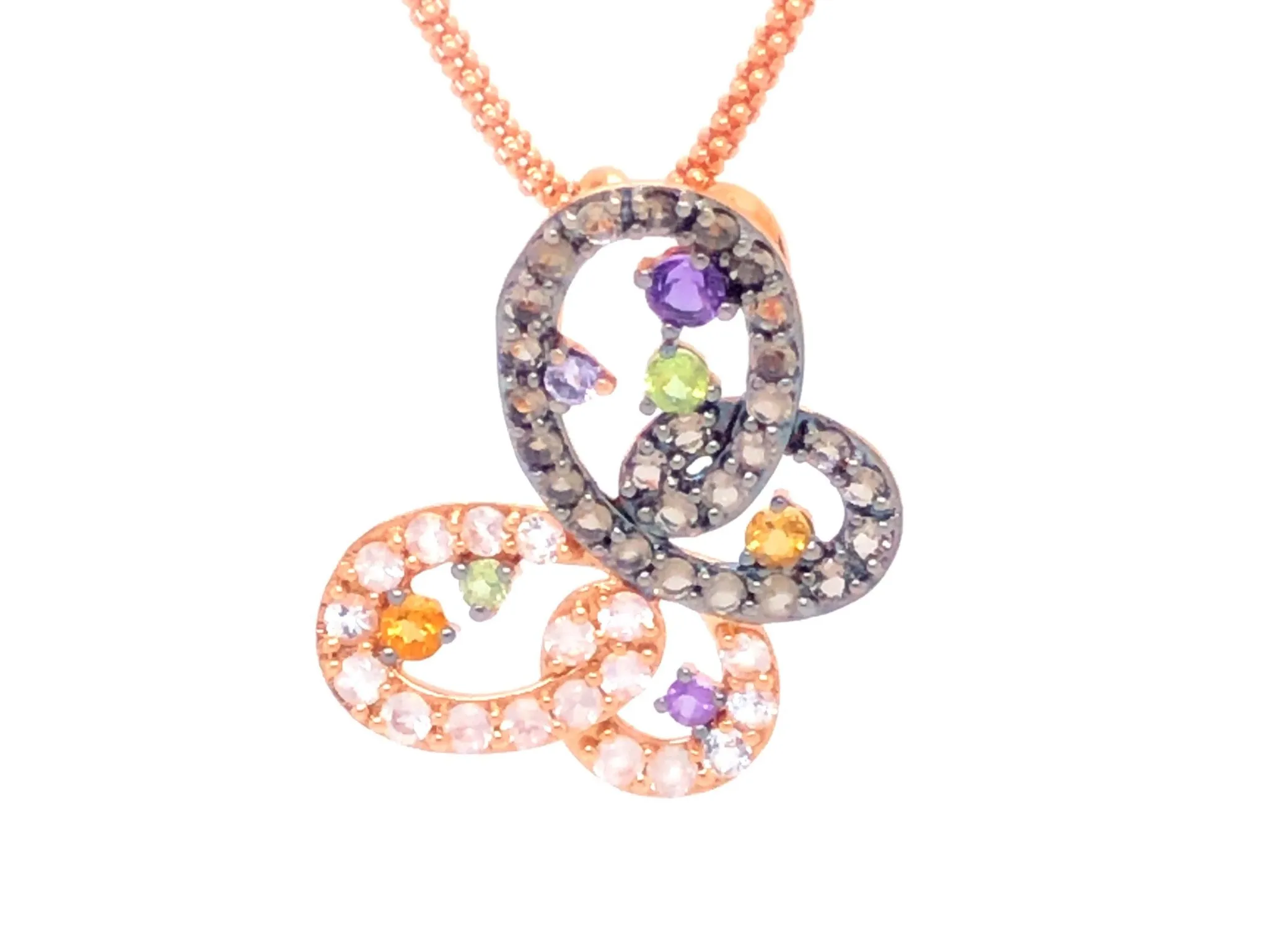 Le Vian Butterfly Necklace 14K Rose Gold