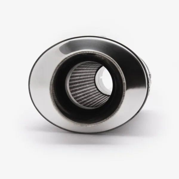 Lextek Dark Tint Stainless Steel OP16L Exhaust Silencer 250mm 51mm (Left Hand)