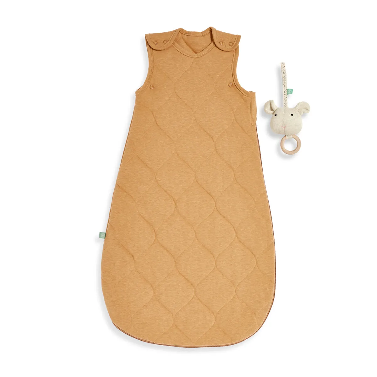 Little Green Sheep Organic Baby Sleeping Bag | 2.5 Tog | 6-18 Months - Honey