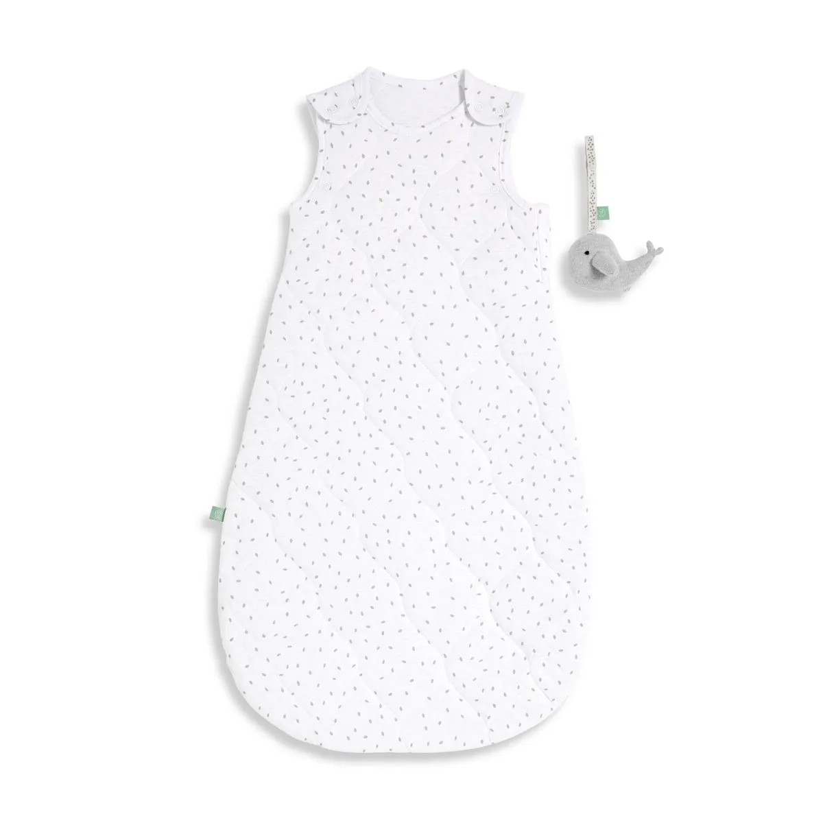 Little Green Sheep Organic Baby Sleeping Bag | 2.5 Tog | 6-18 Months - White Rice