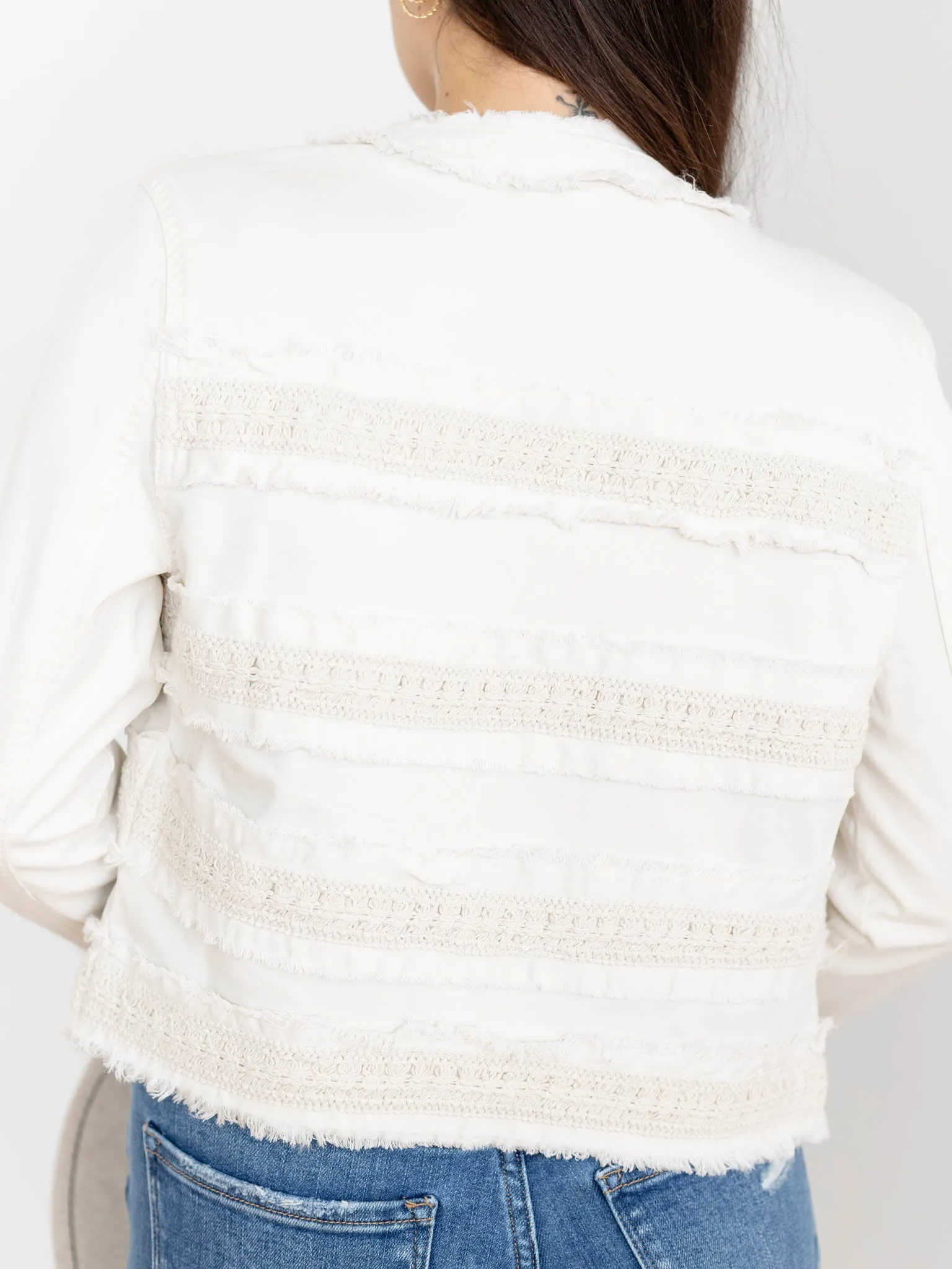 Liverpool Collarless Fray Detail Jacket