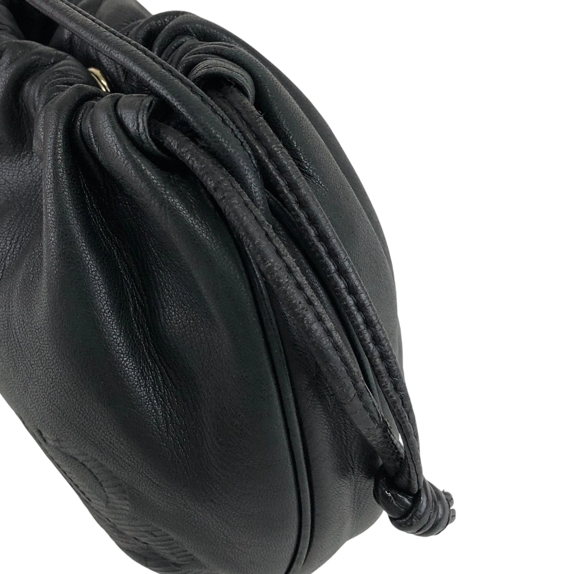 LOEWE Anagram Drawstring Shoulder bag Black Vintage s6ygj7