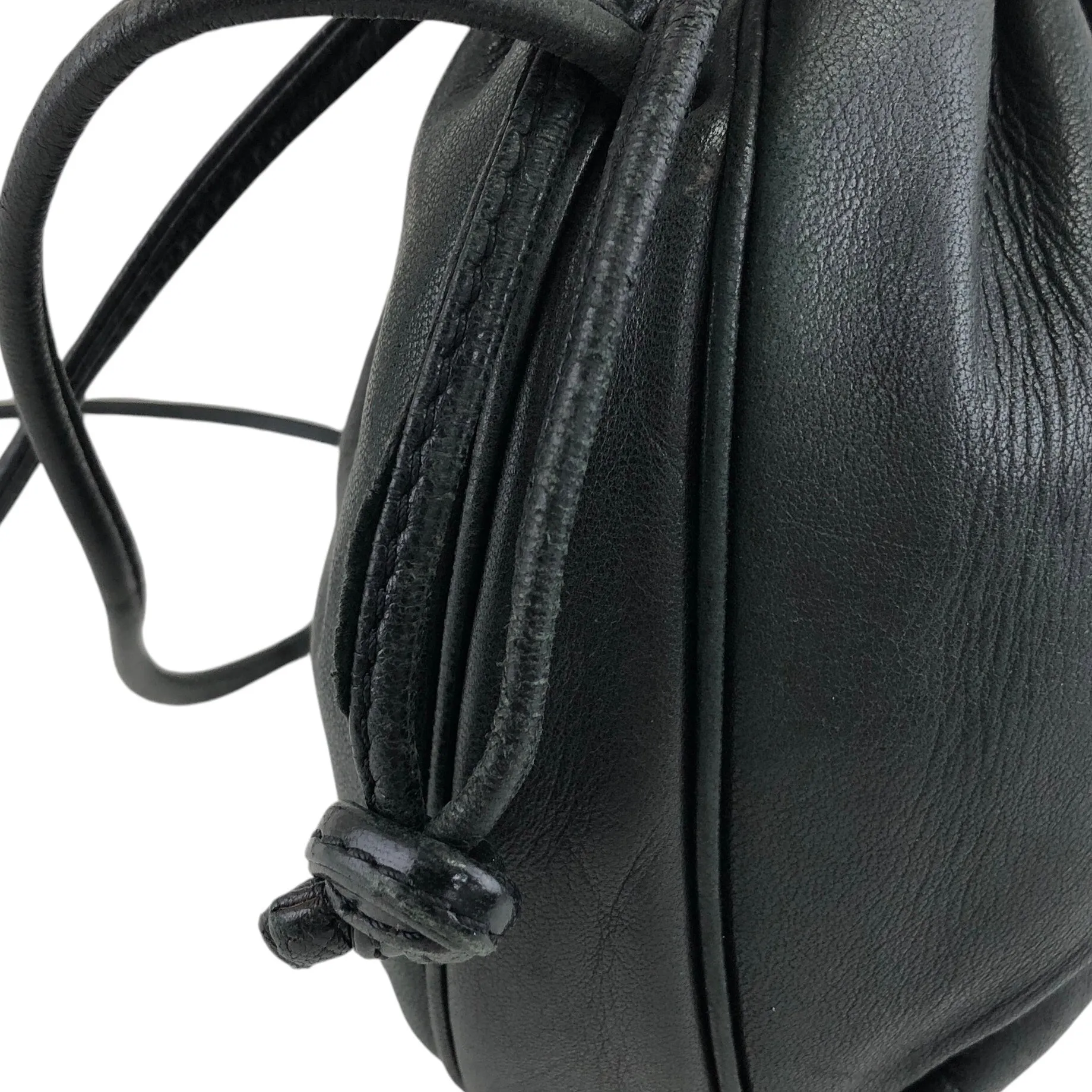 LOEWE Anagram Drawstring Shoulder bag Black Vintage s6ygj7
