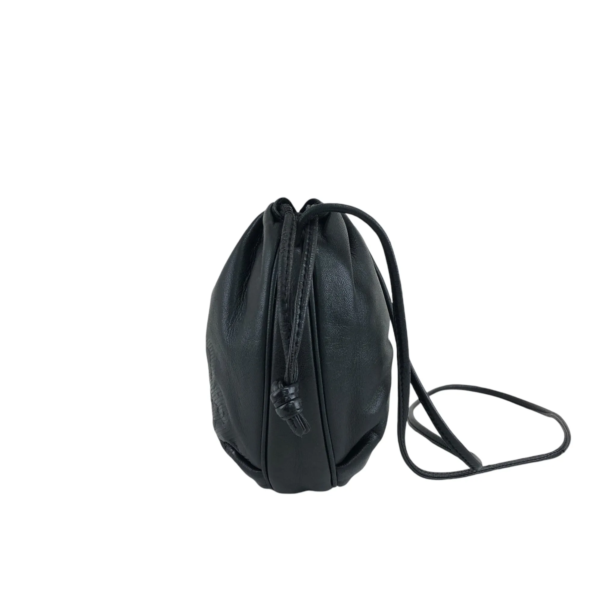 LOEWE Anagram Drawstring Shoulder bag Black Vintage s6ygj7