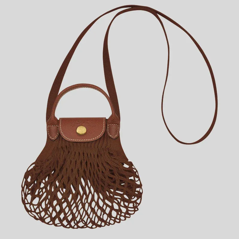 LONGCHAMP Le Pliage Filet XS Mesh Bag Tabac RB-10139HVH