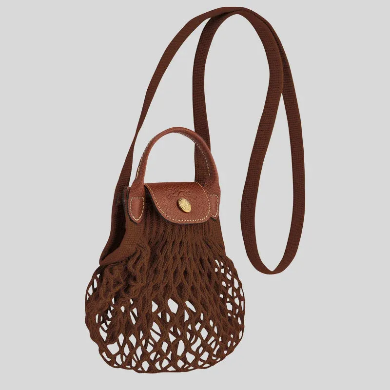 LONGCHAMP Le Pliage Filet XS Mesh Bag Tabac RB-10139HVH