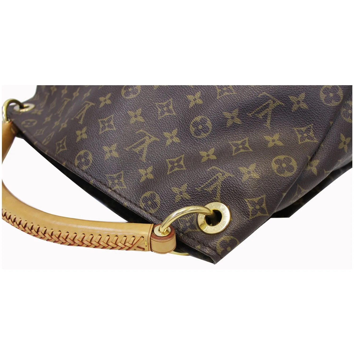LOUIS VUITTON Artsy MM Monogram Canvas Shoulder Bag Brown