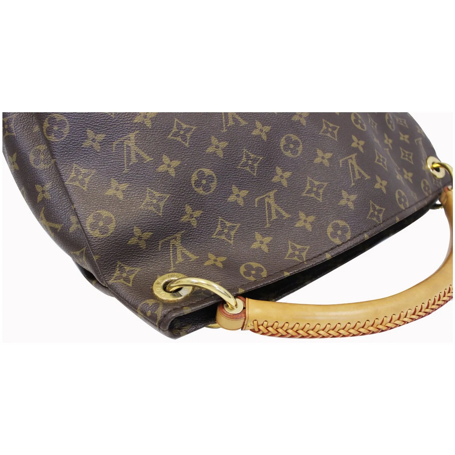LOUIS VUITTON Artsy MM Monogram Canvas Shoulder Bag Brown
