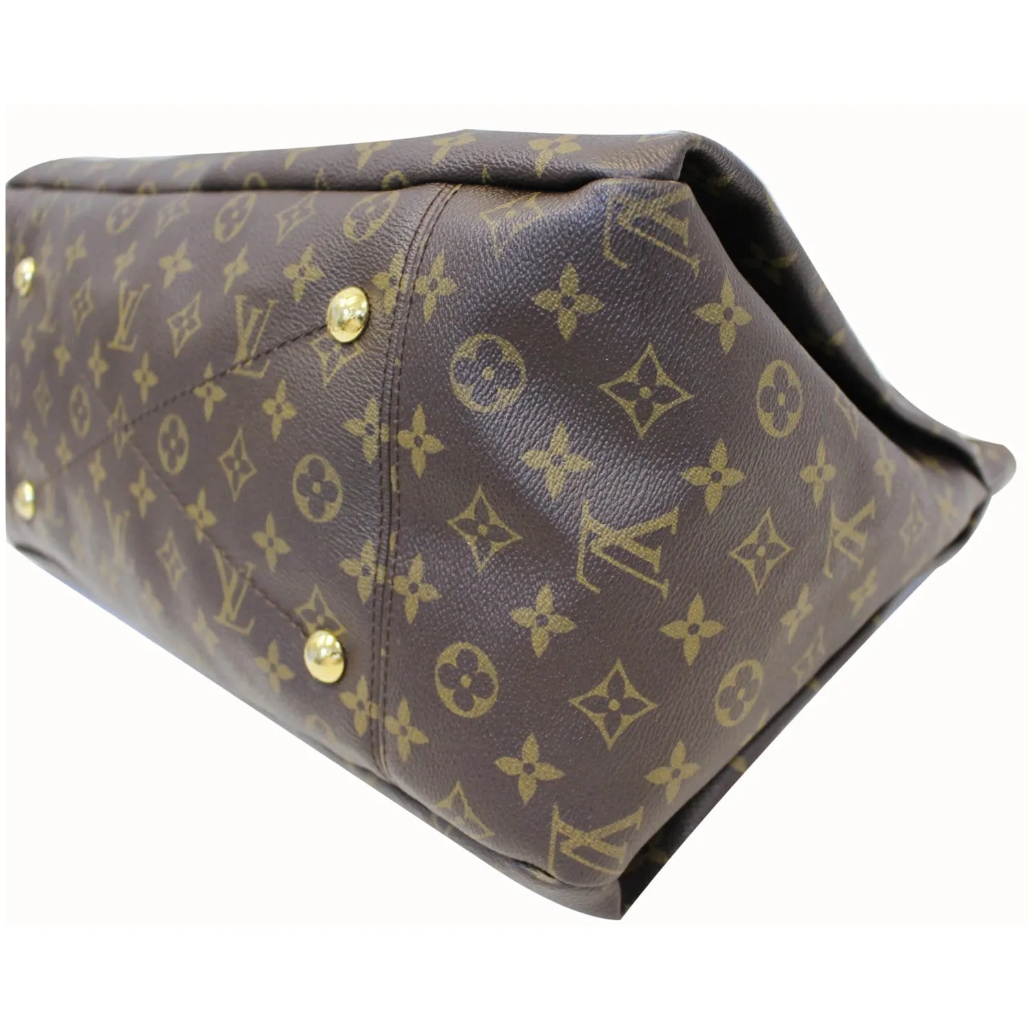 LOUIS VUITTON Artsy MM Monogram Canvas Shoulder Bag Brown