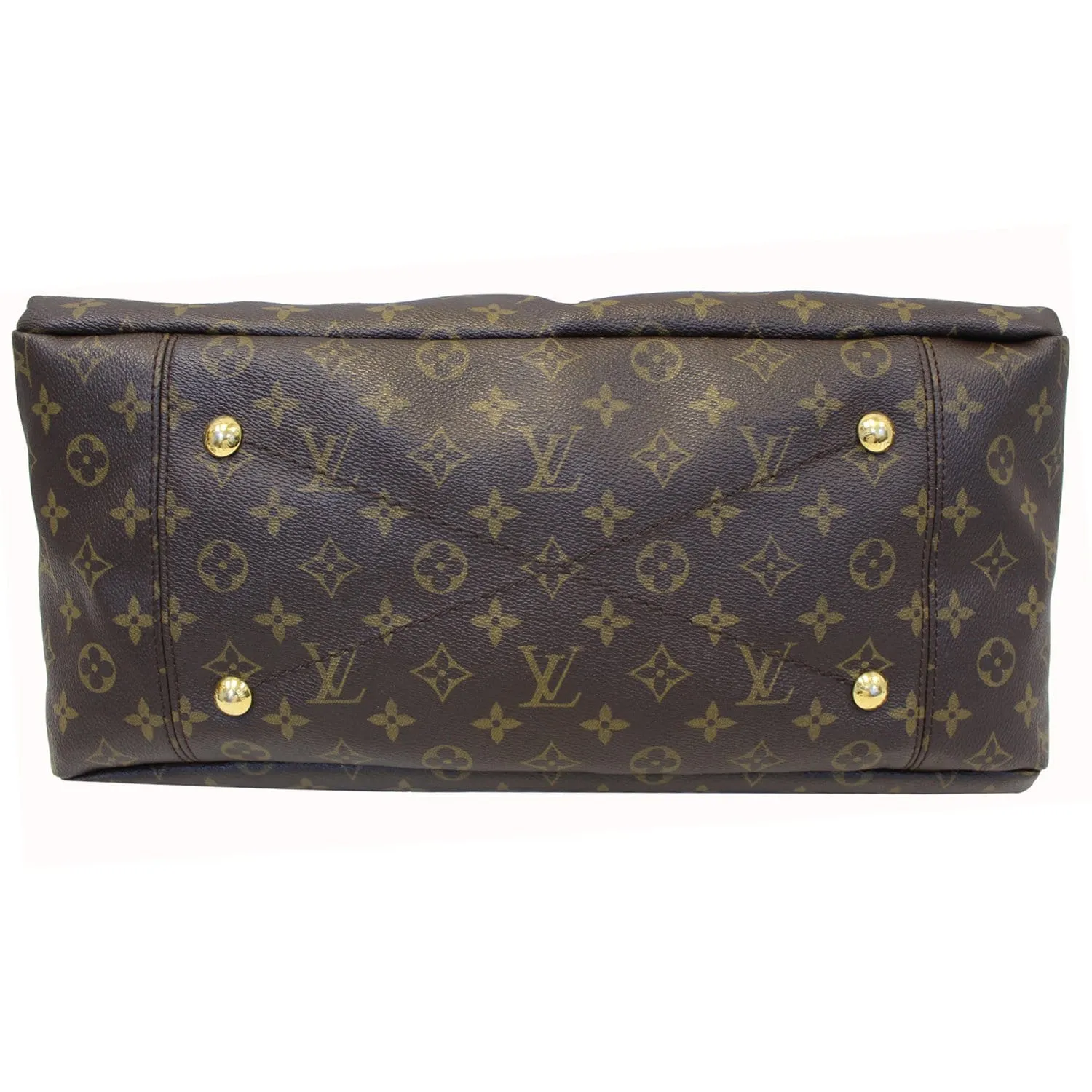 LOUIS VUITTON Artsy MM Monogram Canvas Shoulder Bag Brown