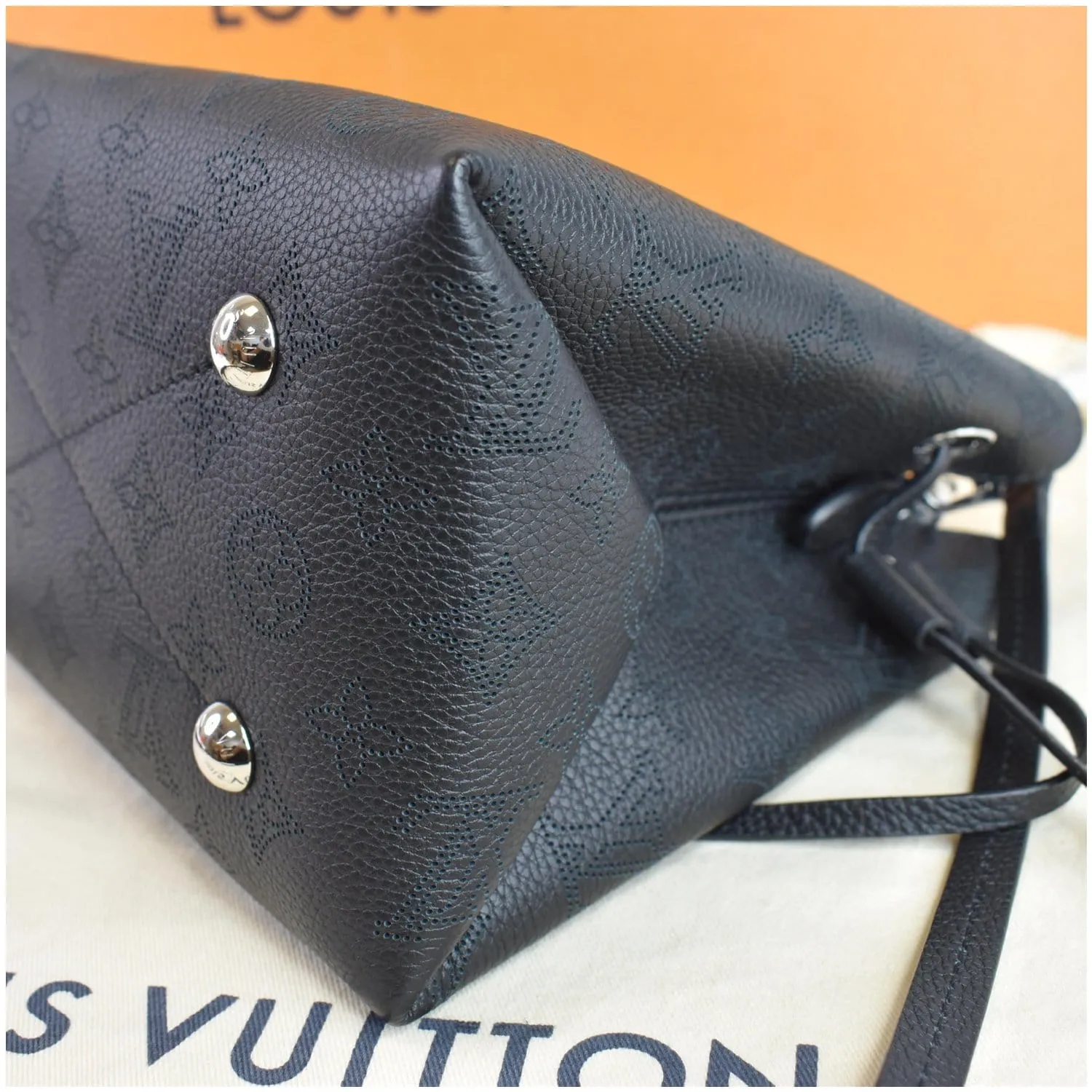 LOUIS VUITTON Bella Mahina Calf Leather Crossbody Bag Black - Final Sale