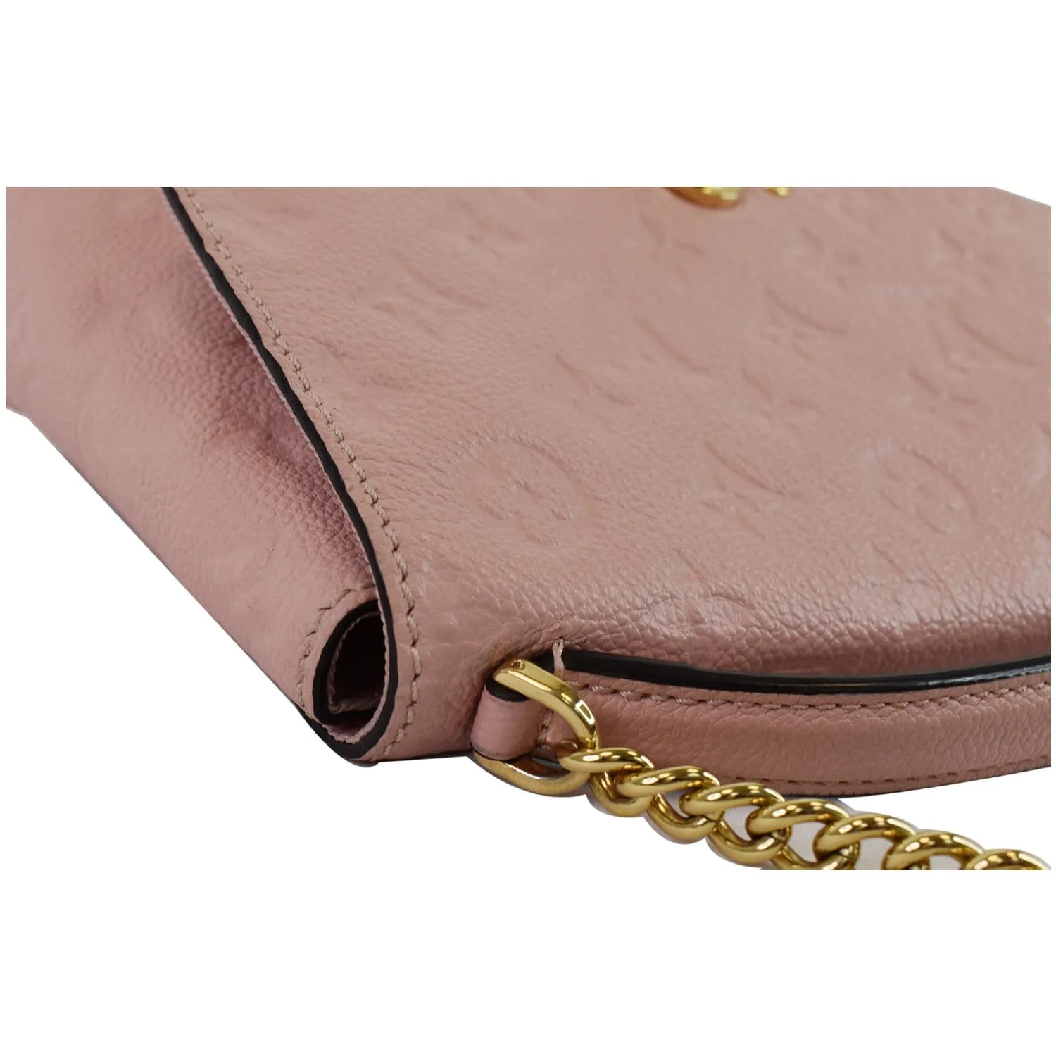 LOUIS VUITTON Blanche BB Empreinte Leather Shoulder Bag Rose Poudre