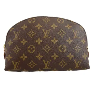 Louis Vuitton Cosmetic Pouch Monogram Canvas GM Brown Excellent Accessories