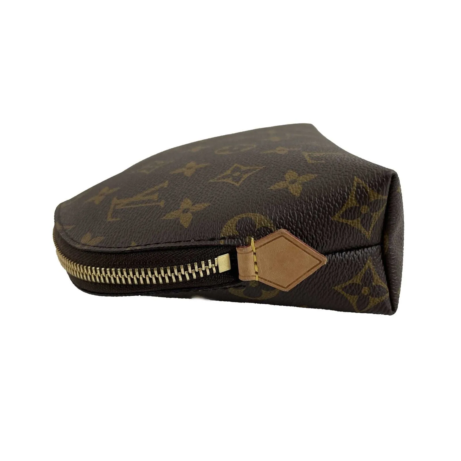 Louis Vuitton Cosmetic Pouch Monogram Canvas GM Brown Excellent Accessories