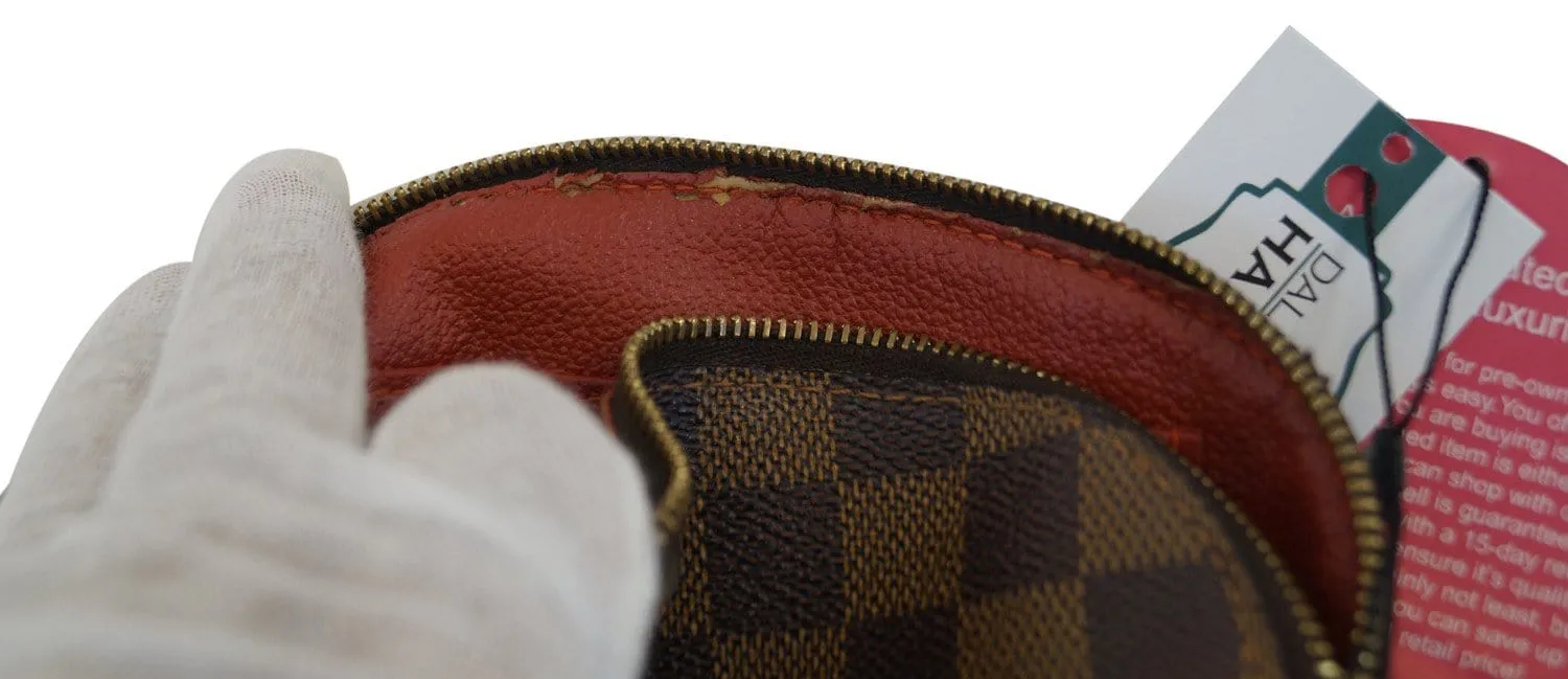 LOUIS VUITTON Damier Ebene Pochette Cosmetic Pouch