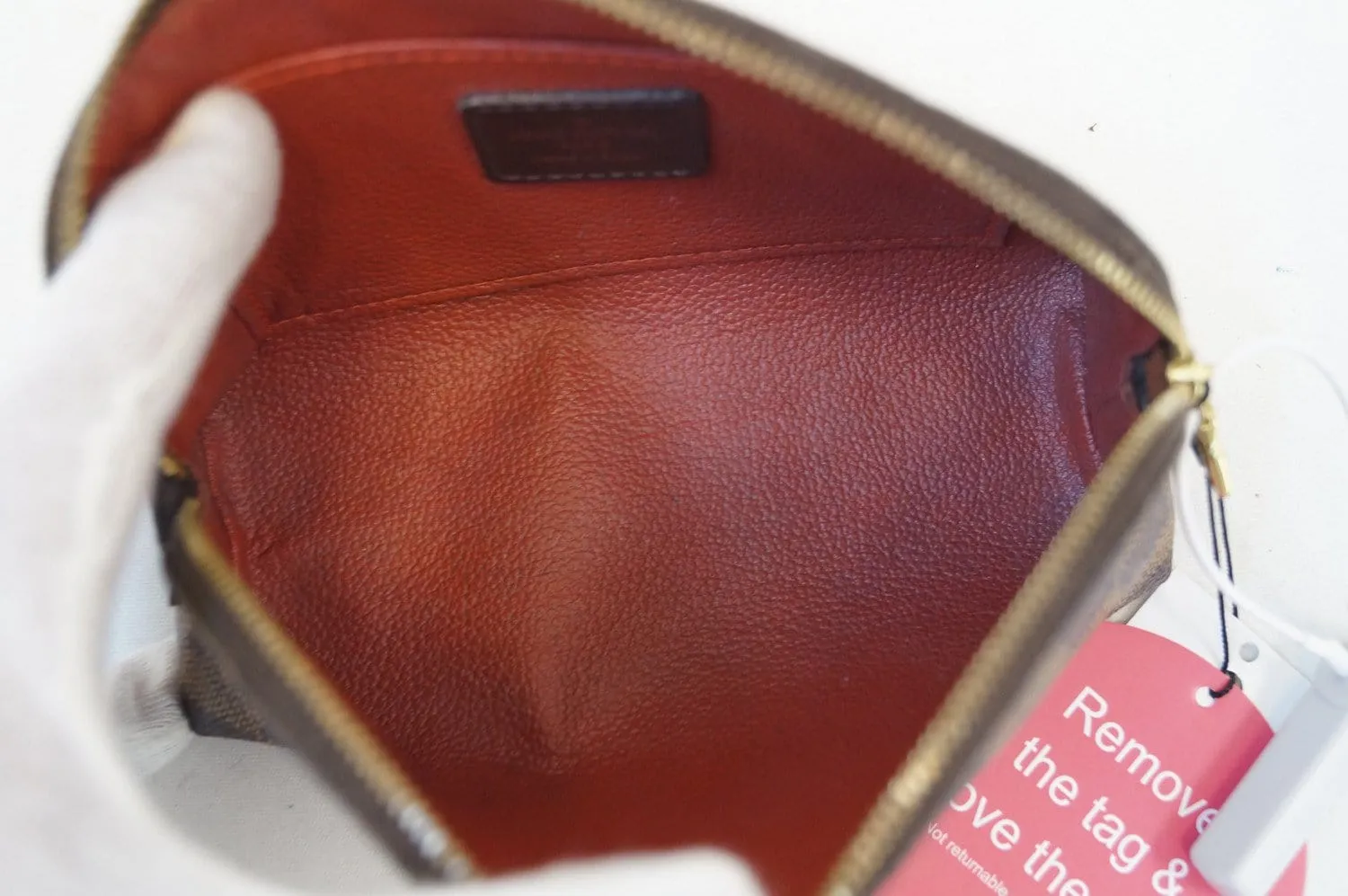 LOUIS VUITTON Damier Ebene Pochette Cosmetic Pouch