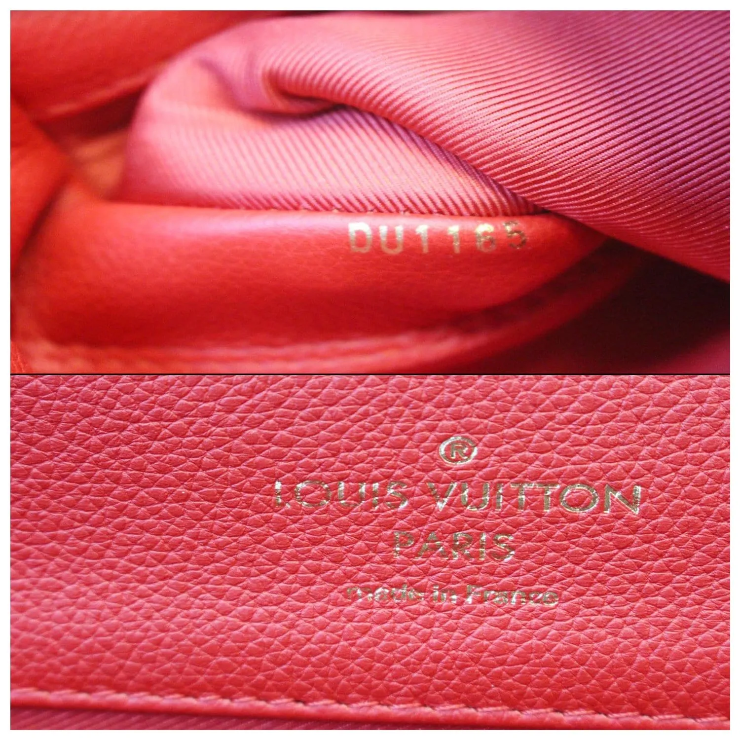LOUIS VUITTON Lockme PM Calfskin Leather Shoulder Bag Rouge