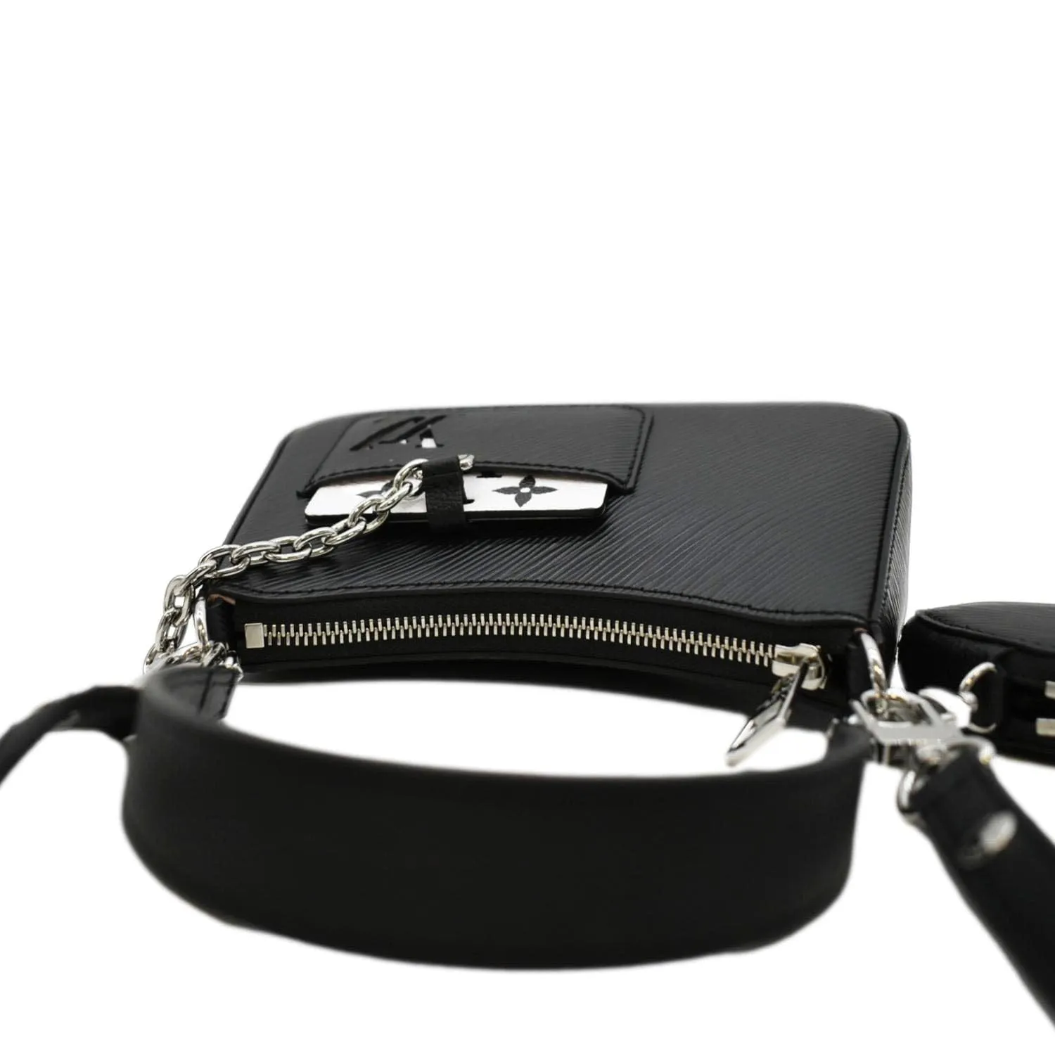 LOUIS VUITTON Marellini Epi Leather Shoulder Bag Black