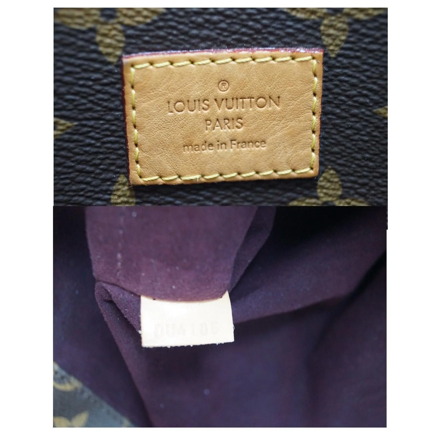 LOUIS VUITTON Melie Monogram Canvas Hobo Shoulder Bag Brown