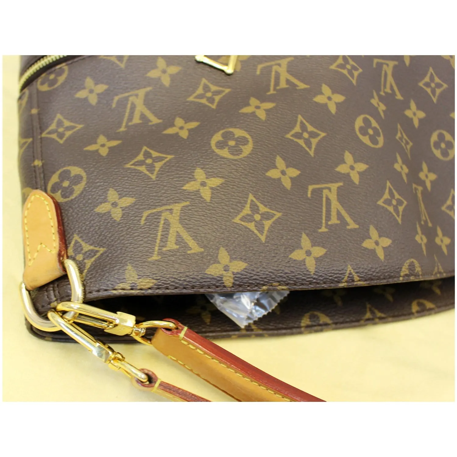 LOUIS VUITTON Melie Monogram Canvas Hobo Shoulder Bag Brown