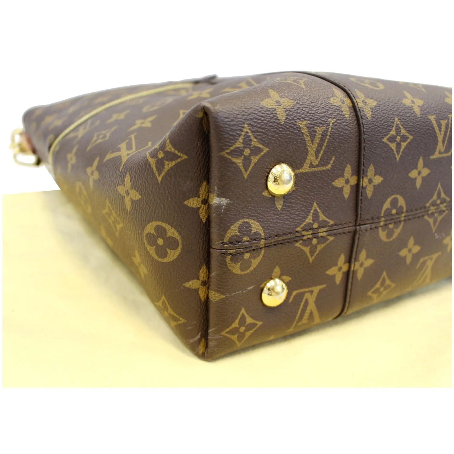 LOUIS VUITTON Melie Monogram Canvas Hobo Shoulder Bag Brown