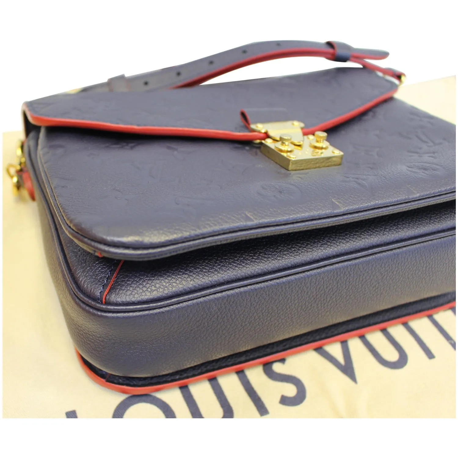LOUIS VUITTON Metis Pochette Empreinte Leather Crossbody Bag Blue - 20% OFF