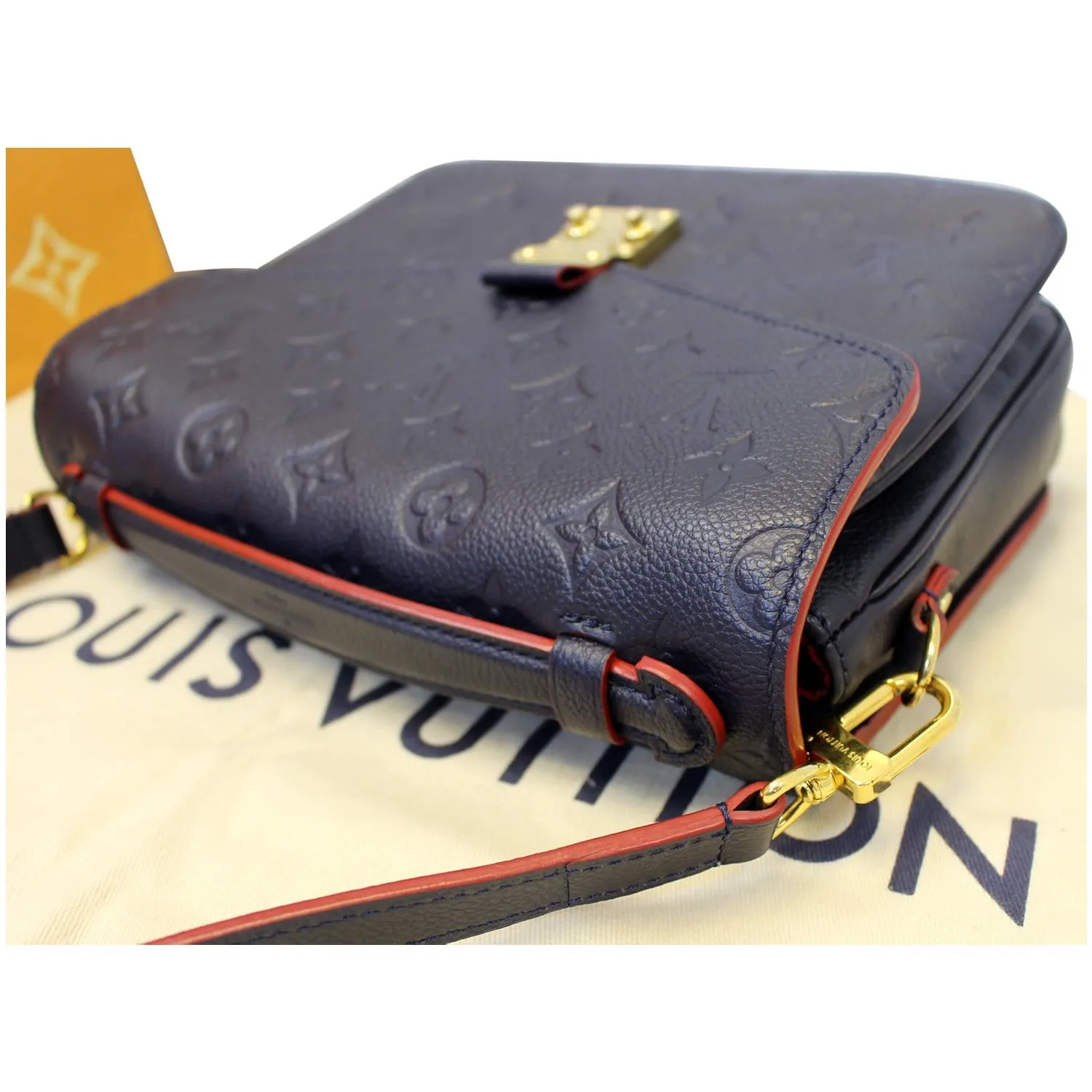 LOUIS VUITTON Metis Pochette Empreinte Leather Crossbody Bag Blue - 20% OFF