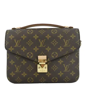 LOUIS VUITTON Metis Pochette Monogram Canvas Crossbody Bag Brown