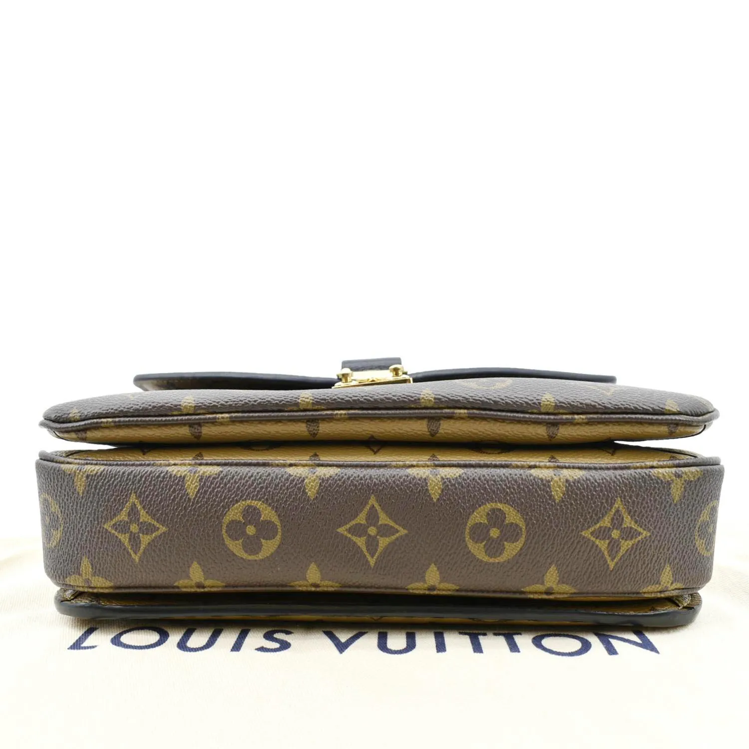 LOUIS VUITTON Metis Pochette Reverse Monogram Canvas Crossbody Bag Brown