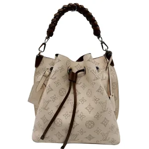 LOUIS VUITTON Muria Mahina Perforated Leather Shoulder Bag Cream - 10% OFF