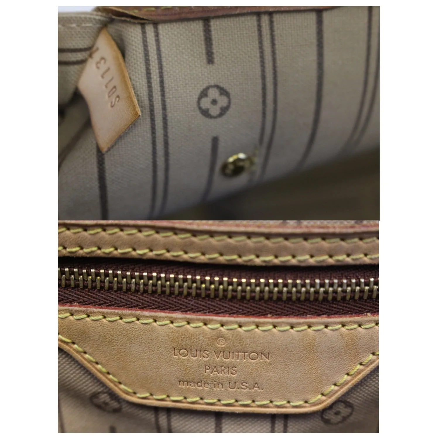 LOUIS VUITTON Neverfull MM Monogram Canvas Brown Tote Shoulder Bag